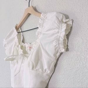 Lottie Moss Pacsun Tie Front Bustier Top